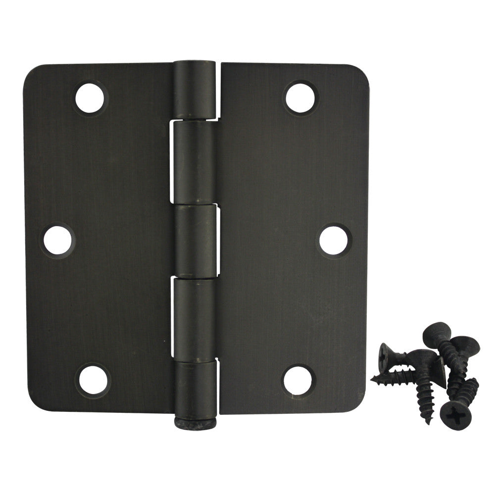 Cosmas Oil Rubbed Bronze Door Hinge 3 1/2" with 1/4" Radius Corners