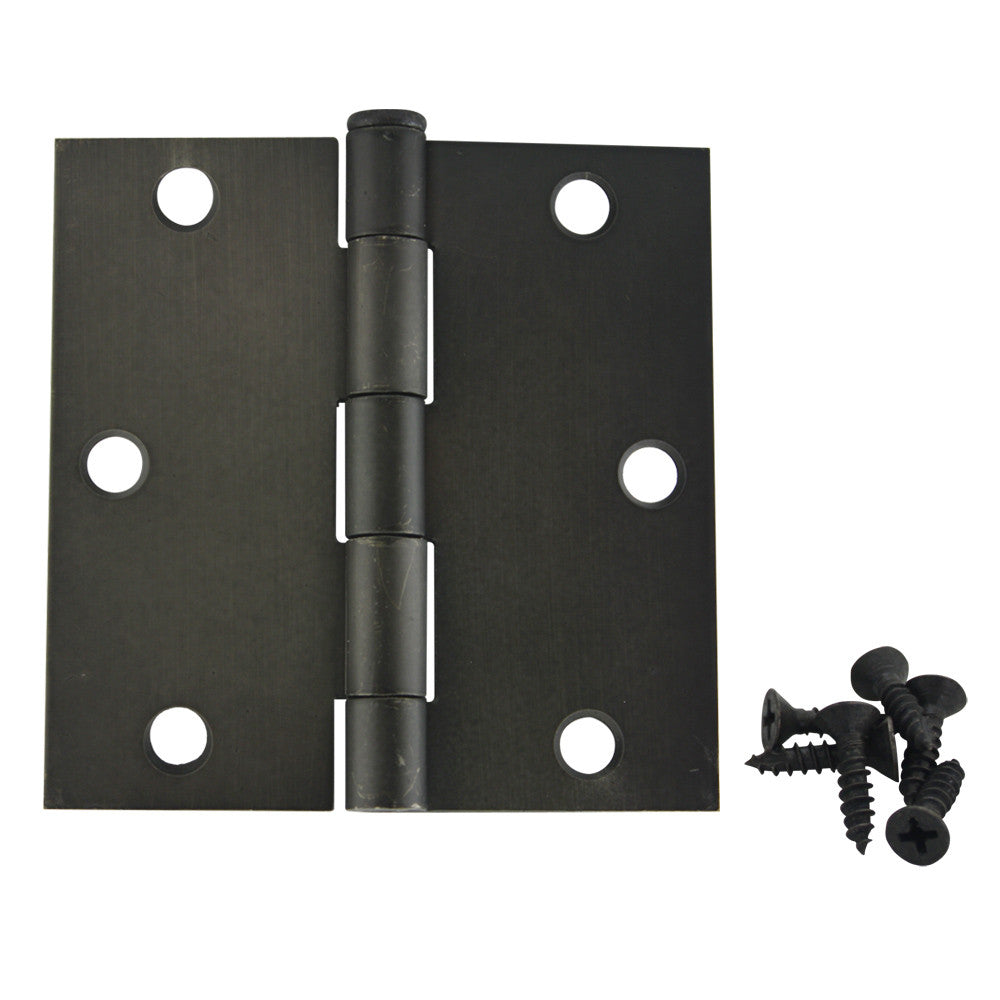 Cosmas Oil Rubbed Bronze Door Hinge 3 1/2" with Square Corners