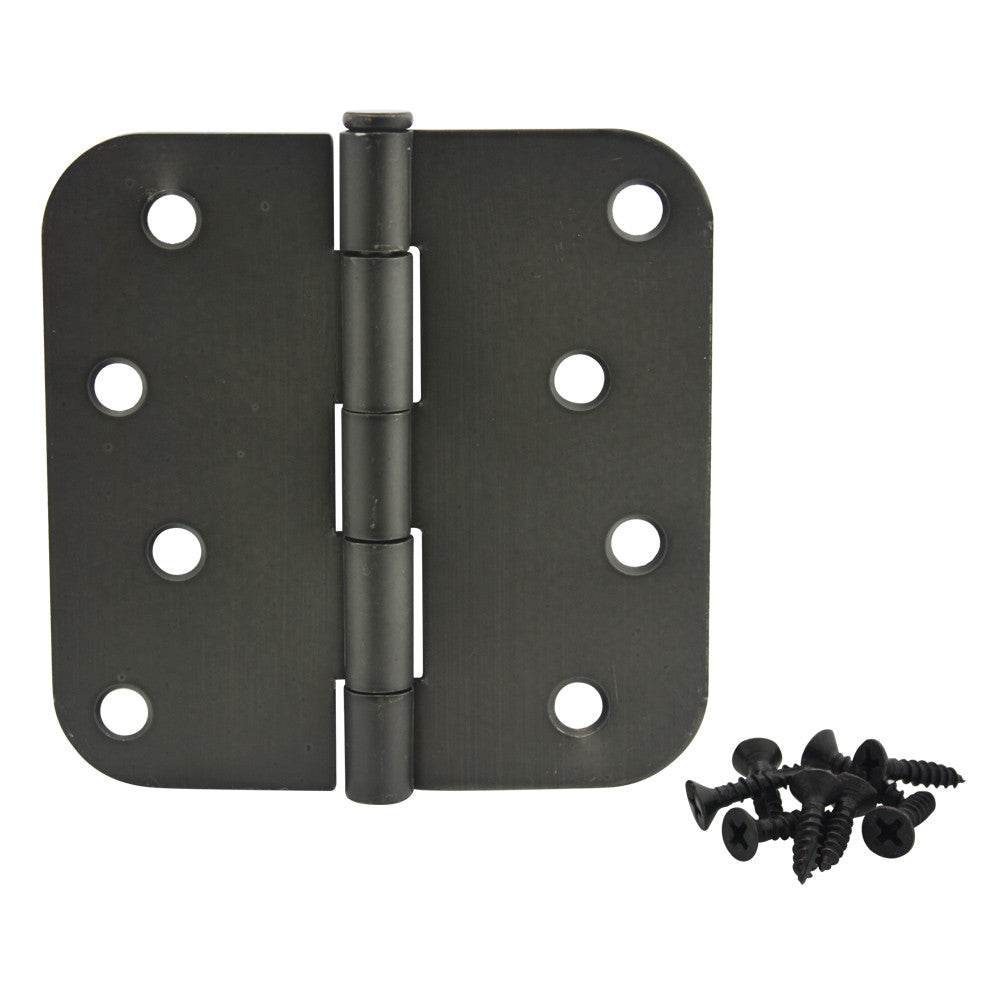 Cosmas Oil Rubbed Bronze Door Hinge 4&quot; with 5/8&quot; Radius Corners