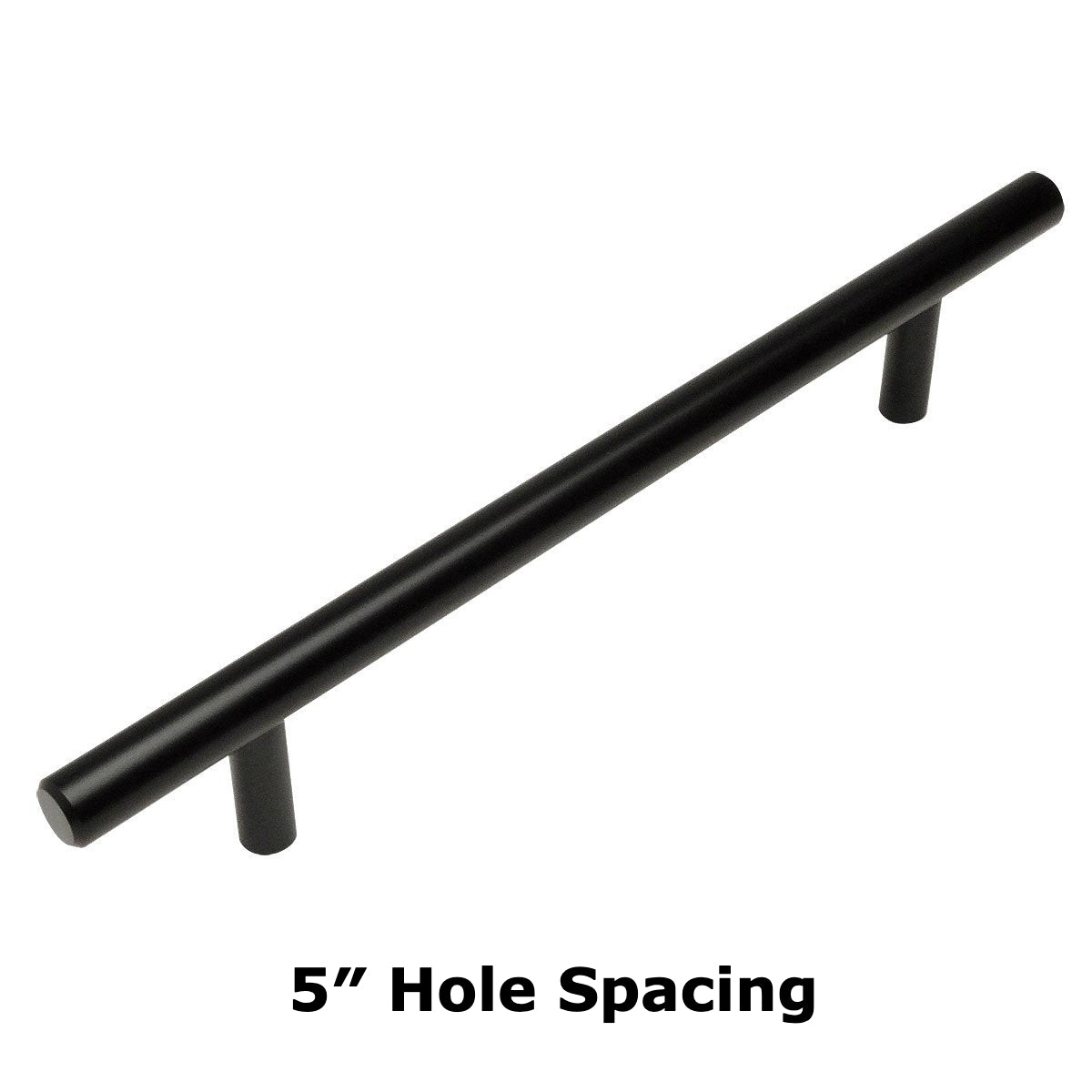 Cosmas 404-128FB Flat Black Slim Line Euro Style Bar Pull