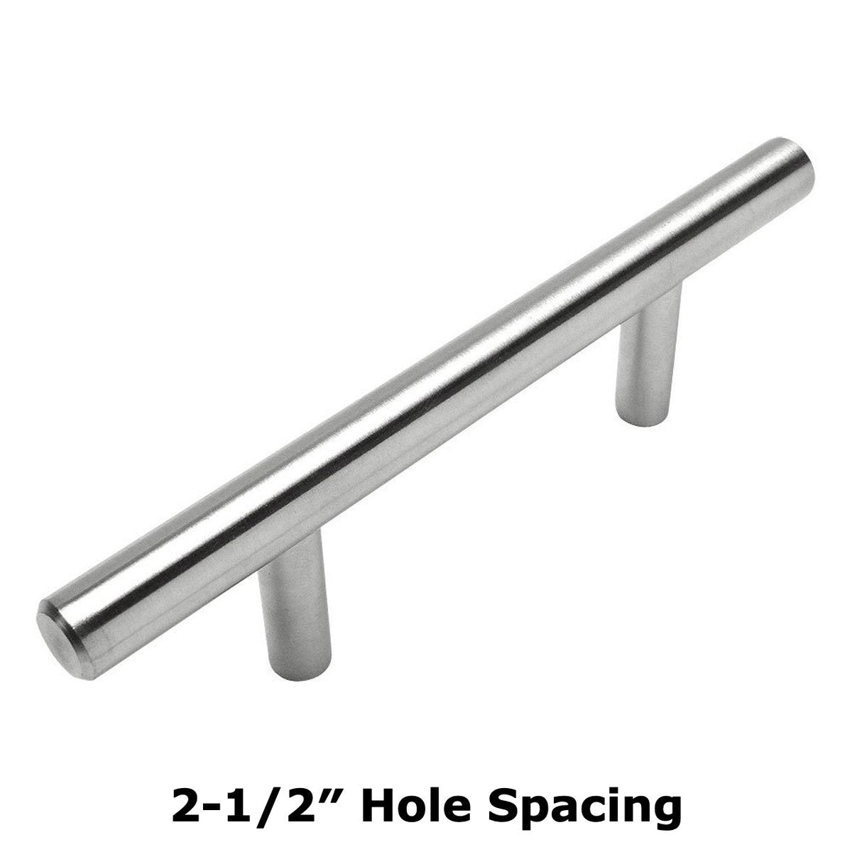 Cosmas 404-2.5SS Stainless Steel Slim Line Euro Style Bar Pull