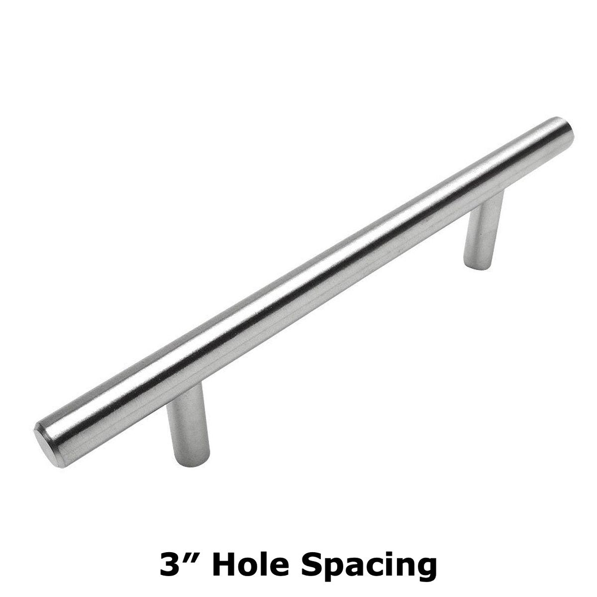 Cosmas 404-030SS Stainless Steel Slim Line Euro Style Bar Pull