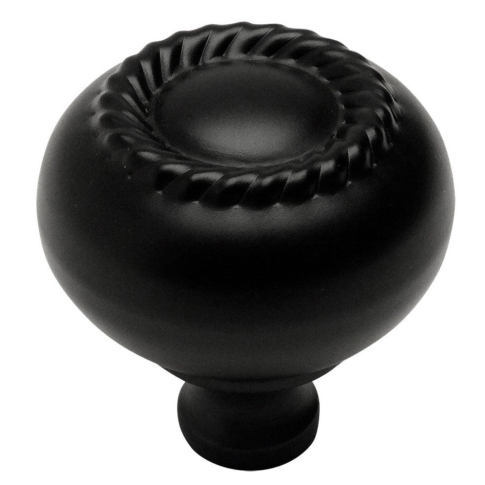 Cosmas 4040FB Flat Black Hollow Cabinet Knob - Cosmas