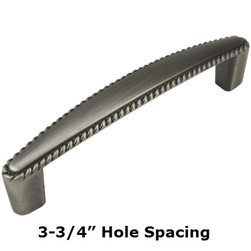 Cosmas 4111AS Antique Silver Rope Cabinet Pull