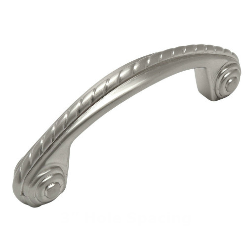 Cosmas 4114SN Satin Nickel Rope Cabinet Pull