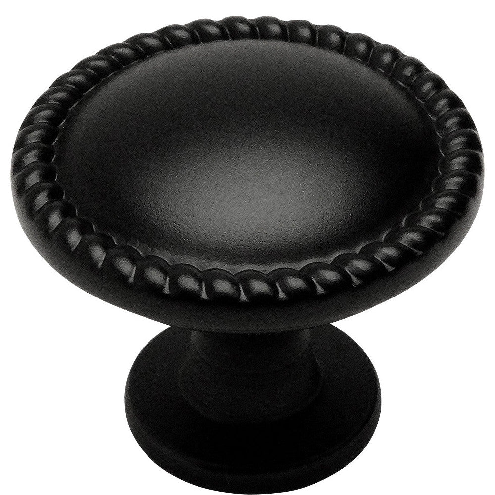 Cosmas 4115FB Flat Black Rope Cabinet Knob