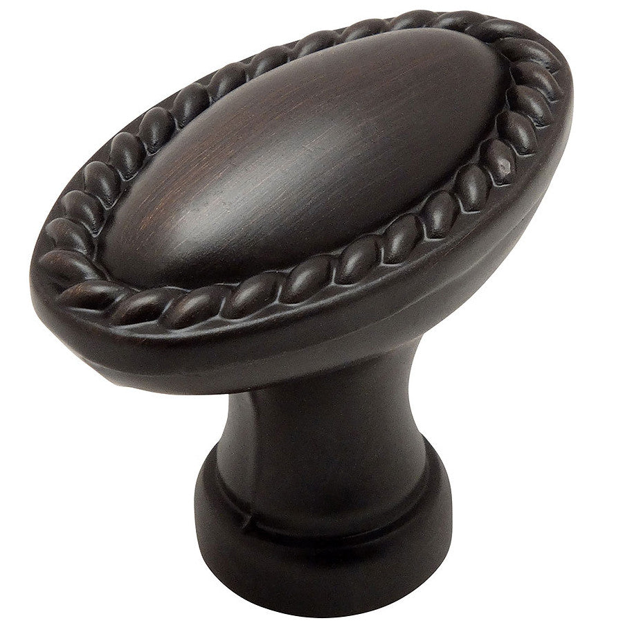 Cosmas 4116ORB Oil Rubbed Bronze Oblong Rope Cabinet Knob - Cosmas