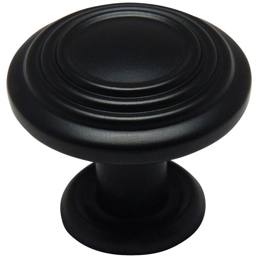 Cosmas 4122FB Flat Black Ring Cabinet Knob - Cosmas