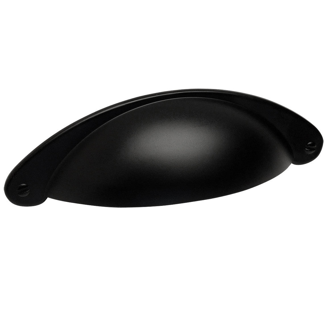 Cosmas 4199FB Flat Black Cabinet Cup Pull - Cosmas