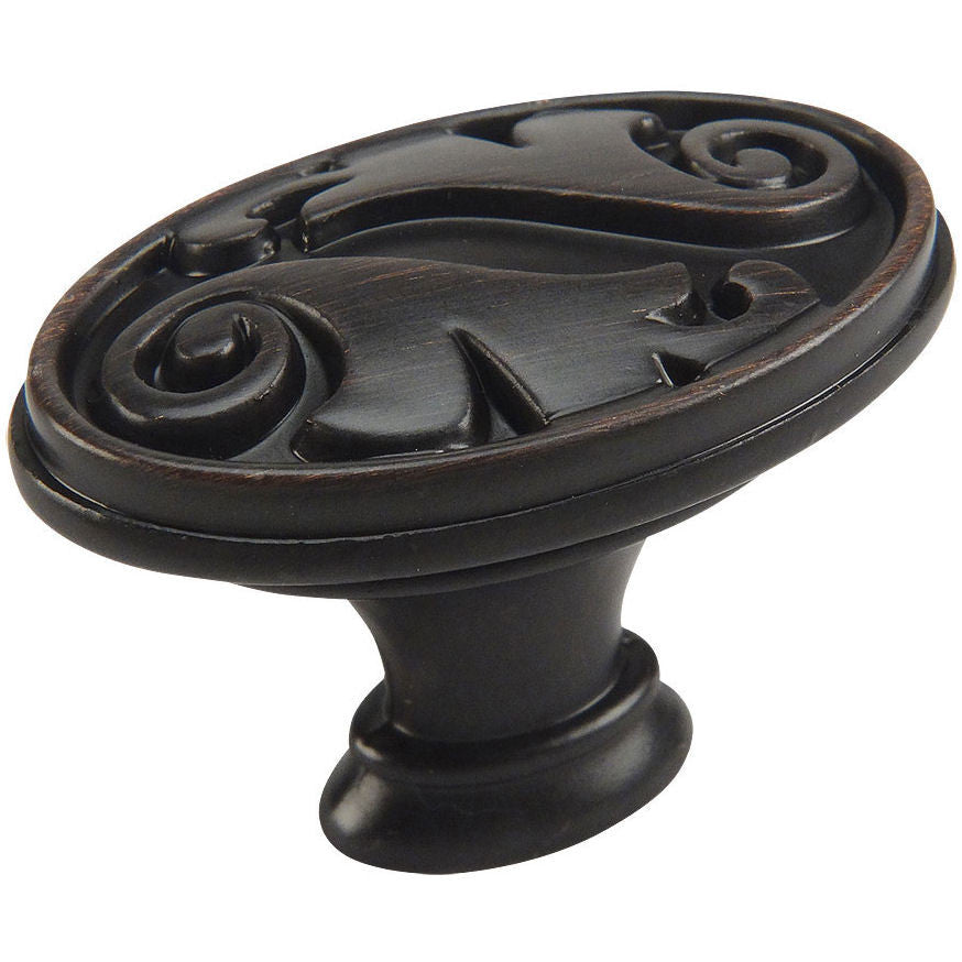 Cosmas 4297ORB Oil Rubbed Bronze Floral Cabinet Knob - Cosmas