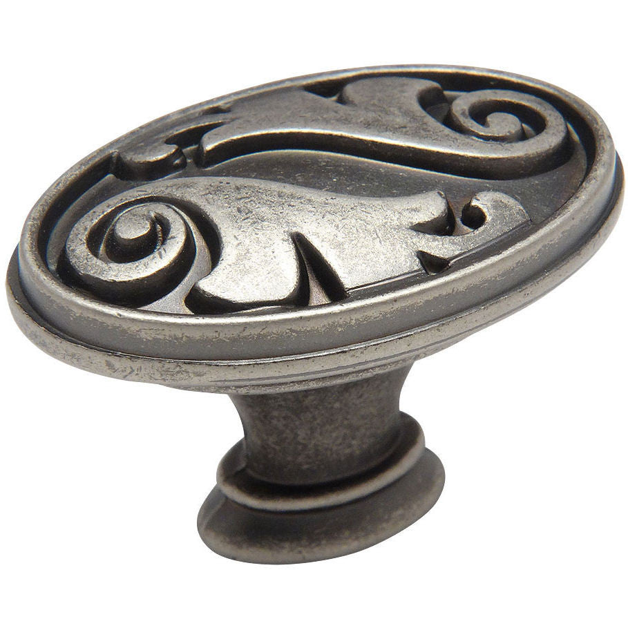 Cosmas 4297WN Weathered Nickel Floral Cabinet Knob - Cosmas