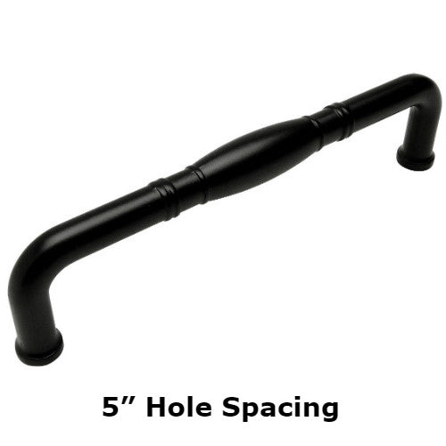 Cosmas 4313-128FB Flat Black Cabinet Pull - Cosmas