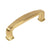 Brushed brass cabinet handle with three inch hole spacing