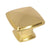 Brushed brass drawer knob with subtle pyramid design