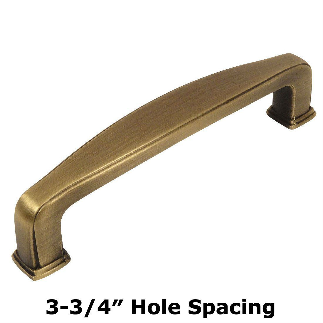 thumbnail image 2 of Cosmas Brushed Antique Brass Euro Bar Pull Cabinet Handle - 161-3BAB 2 of 3