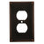 Cosmas 44018-ORB Oil Rubbed Bronze Single Duplex Outlet Wall Plate - Cosmas