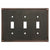 Cosmas 44032-ORB Oil Rubbed Bronze Triple Toggle Switchplate Cover - Cosmas