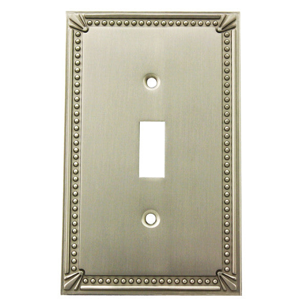Cosmas 44055-SN Satin Nickel Single Toggle Switchplate Cover - Cosmas