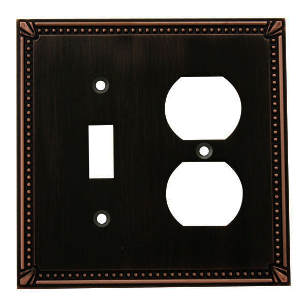 Cosmas 44059-ORB Oil Rubbed Bronze Single Toggle / Duplex Combo - Cosmas