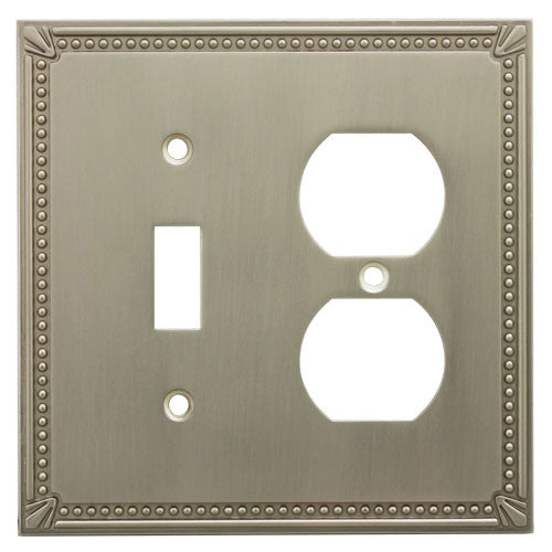 Cosmas 44059-SN Satin Nickel Single Toggle / Duplex Combo - Cosmas