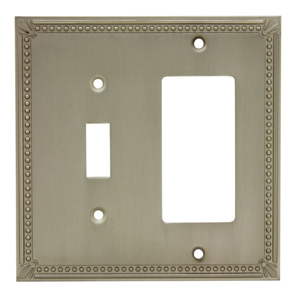 Cosmas 44072-SN Satin Nickel Single Toggle / GFCI Decora Combo - Cosmas