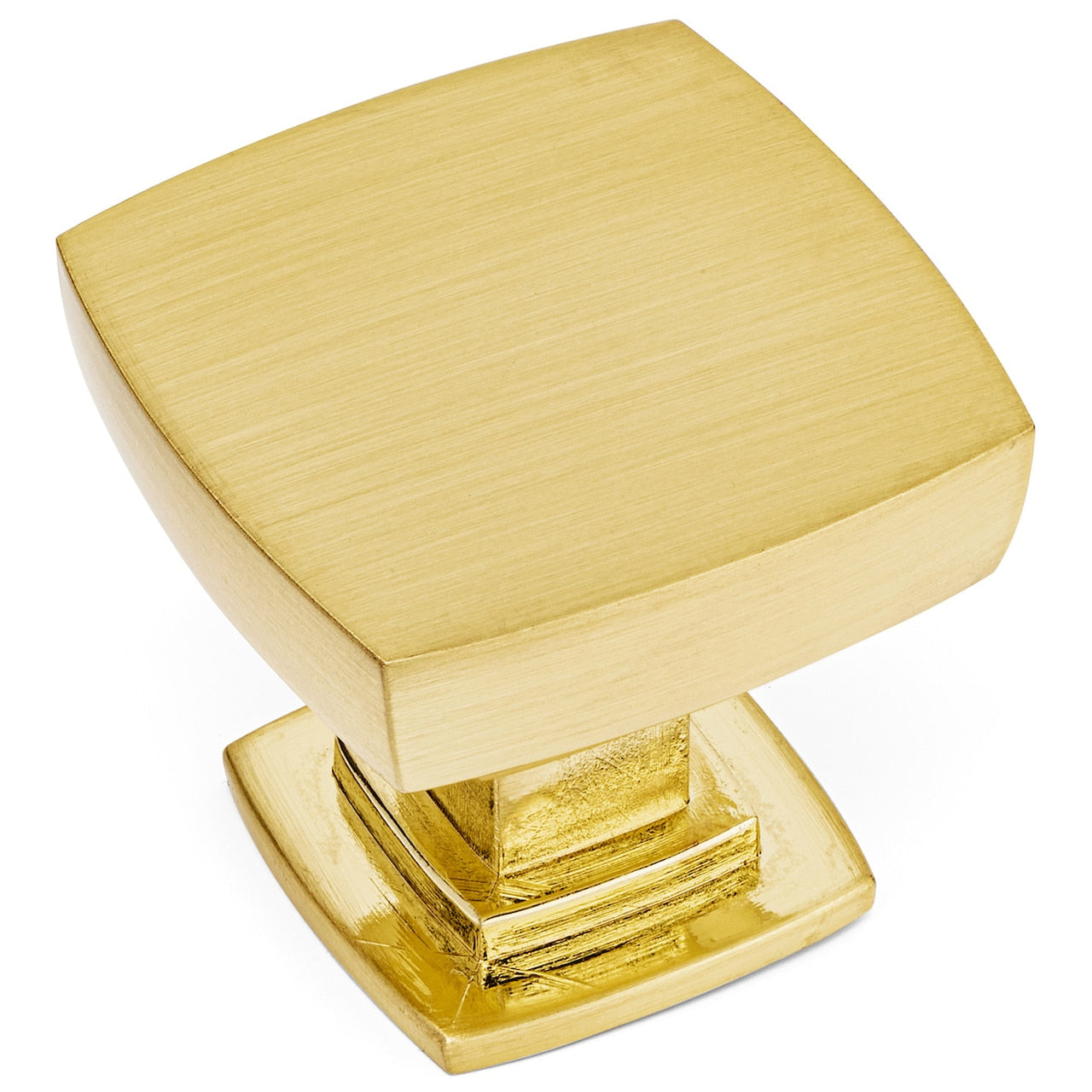 Cosmas 5232BB Brushed Brass Square Contemporary Cabinet Knob