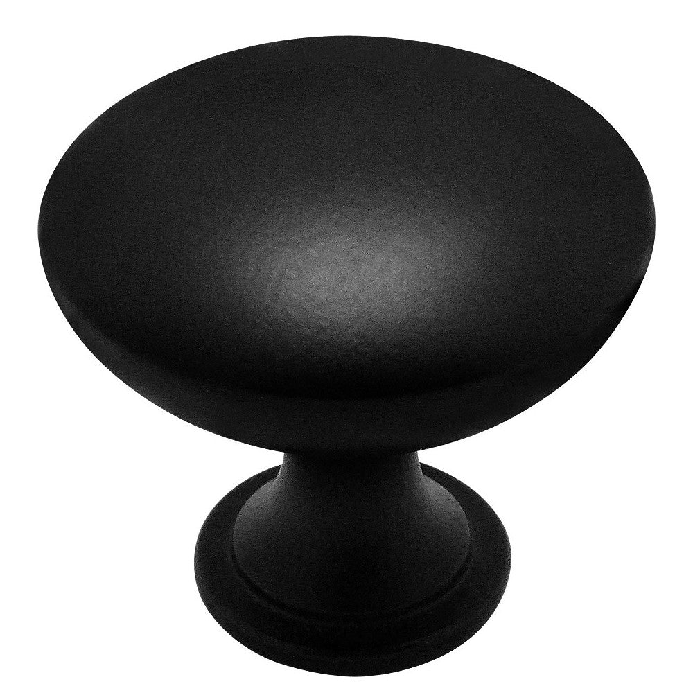 Cosmas 5305FB Flat Black Round Cabinet Knob - Cosmas