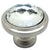Cosmas 5317SN-C Satin Nickel & Clear Glass Round Cabinet Knob - Cosmas