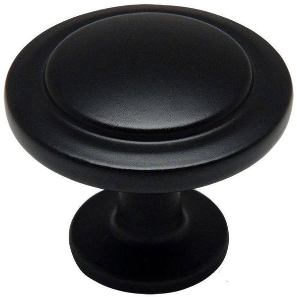 Cosmas 5560FB Flat Black Cabinet Knob - Cosmas-Hardware.com