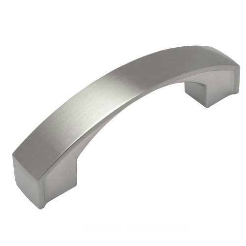 Cosmas 616-030SN Satin Nickel Subtle Arch Cabinet Pull