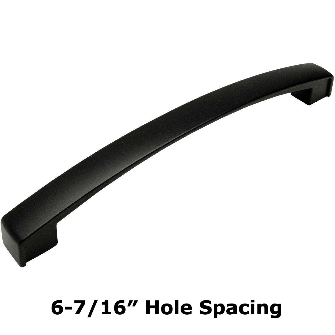 Cosmas 616-160FB Flat Black Subtle Arch Cabinet Pull