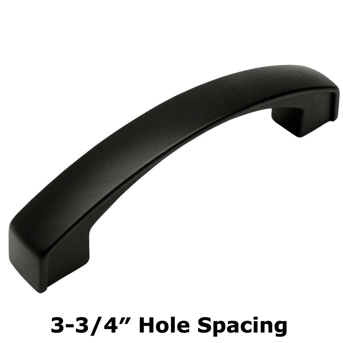 Cosmas 616-96FB Flat Black Subtle Arch Cabinet Pull