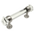 Cosmas 6393SN-C Satin Nickel with Clear Glass Cabinet Pull