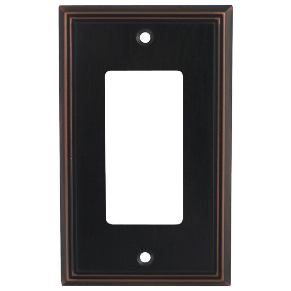 Cosmas 65000-ORB Oil Rubbed Bronze Single GFCI / Decora Wall Plate - Cosmas