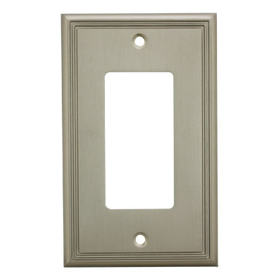 Cosmas 65000-SN Satin Nickel Single GFCI / Decora Wall Plate - Cosmas