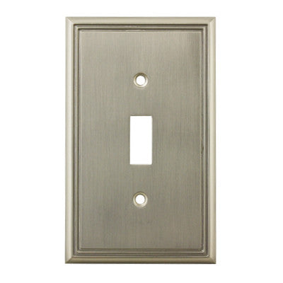 Cosmas 65003-SN Satin Nickel Single Toggle Switchplate Cover - Cosmas