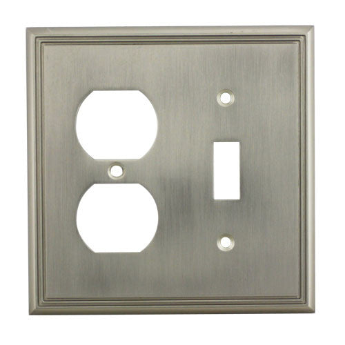 Cosmas 65022-SN Satin Nickel Single Toggle / Duplex Combo - Cosmas