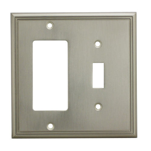 Cosmas 65027-SN Satin Nickel Single Toggle / GFCI Decora Combo - Cosmas