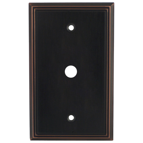 Cosmas 65093-ORB Oil Rubbed Bronze Single Cable Wall Plate - Cosmas