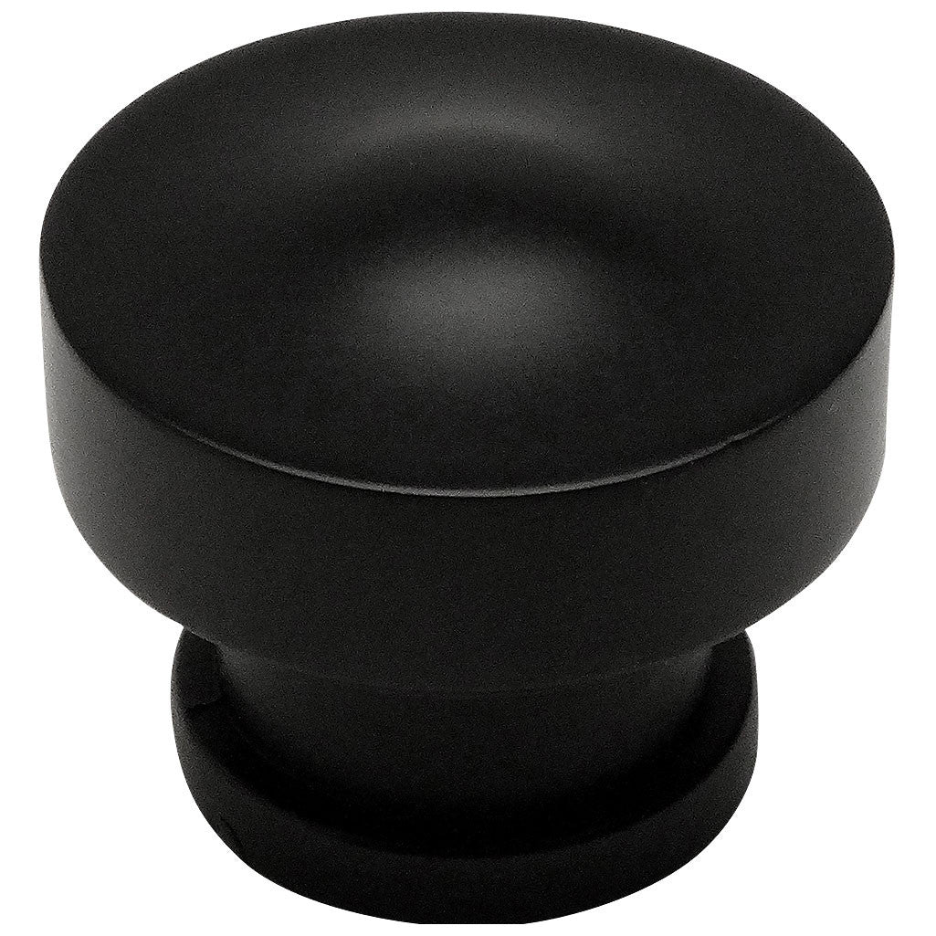 Cosmas 704FB Flat Black Round Contemporary Cabinet Knob - Cosmas