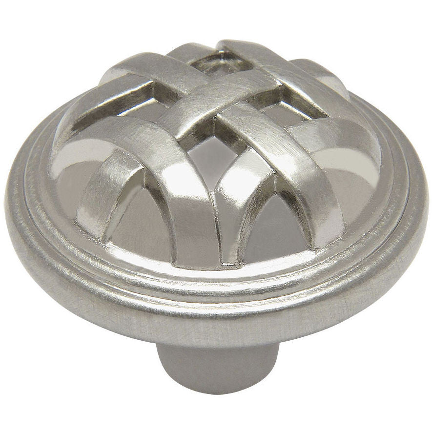 Cosmas 7064SN Satin Nickel Braided Cabinet Knob - Cosmas