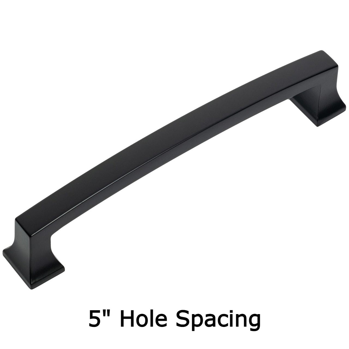 Cosmas 755-128FB Flat Black Cabinet Pull