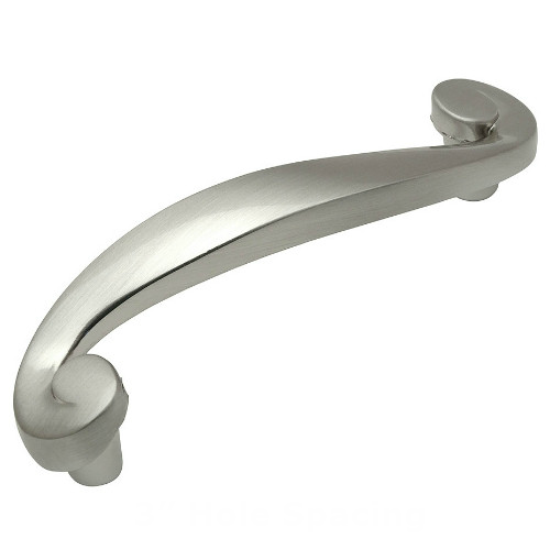 Cosmas 774SN Satin Nickel Swirl Cabinet Pull