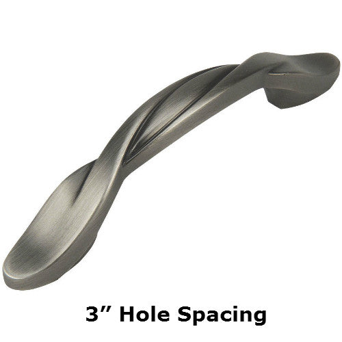 Cosmas 9009AS Antique Silver Twist Cabinet Pull - Cosmas