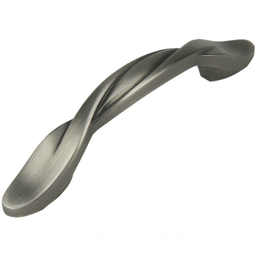 Cosmas 9009AS Antique Silver Twist Cabinet Pull