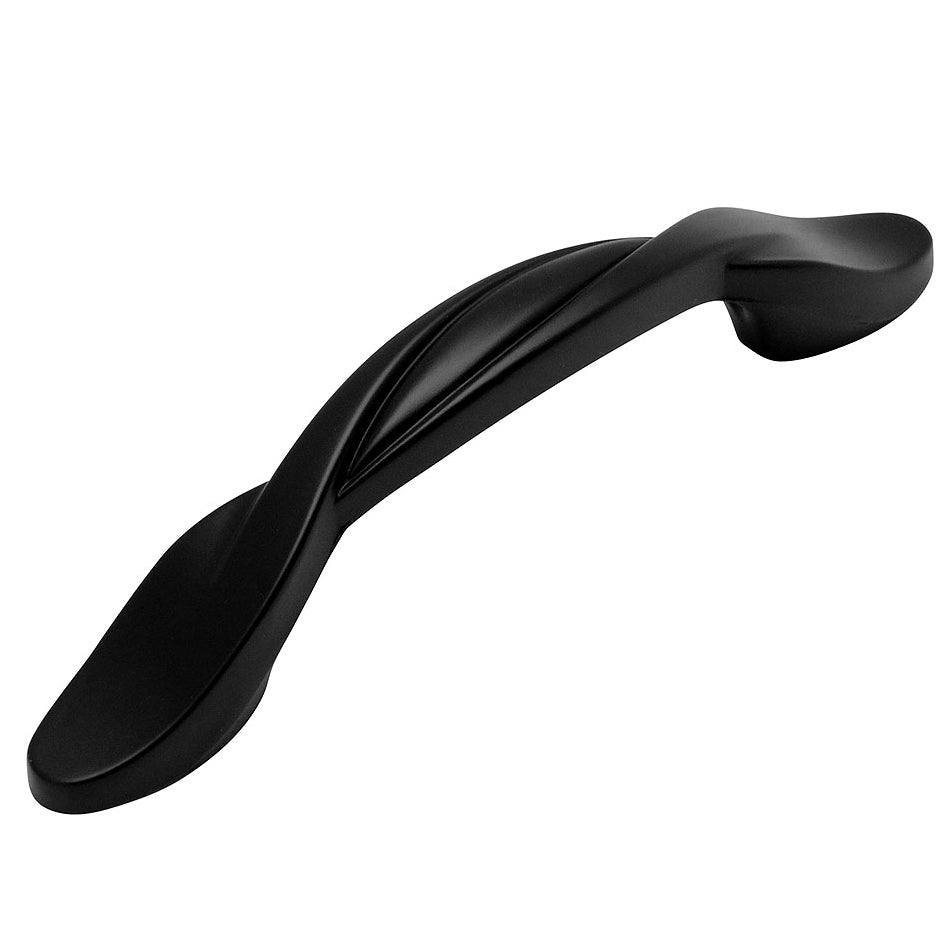Cosmas 9009FB Flat Black Twist Cabinet Pull - Cosmas