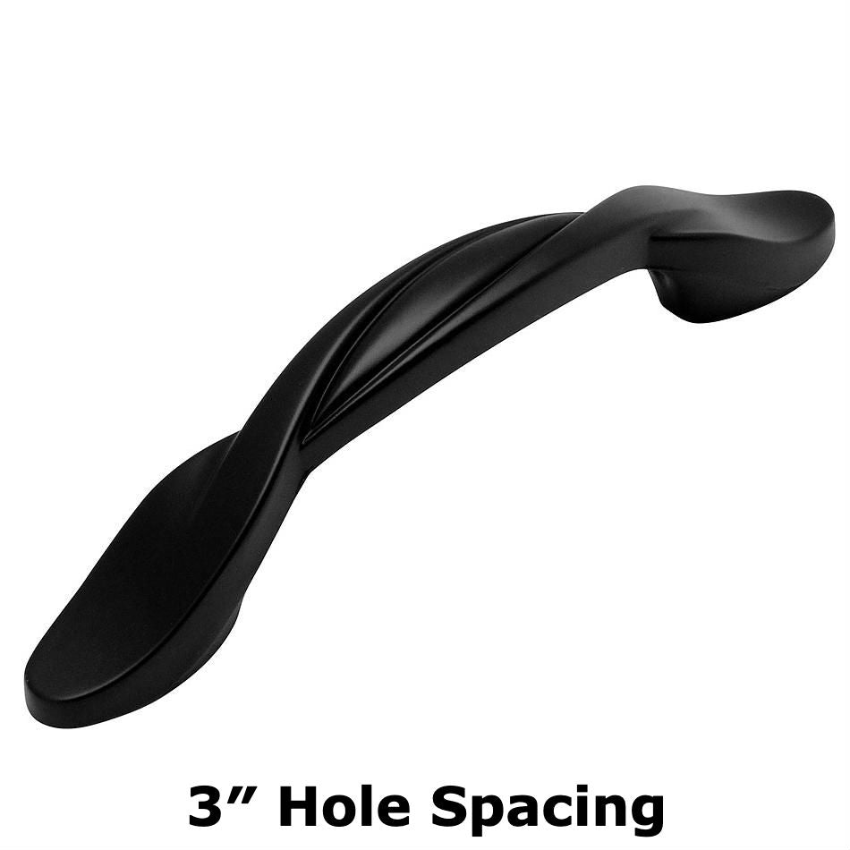 Cosmas 9009FB Flat Black Twist Cabinet Pull