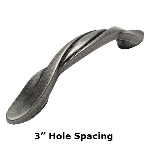 Cosmas 9009WN Weathered Nickel Twist Cabinet Pull - Cosmas