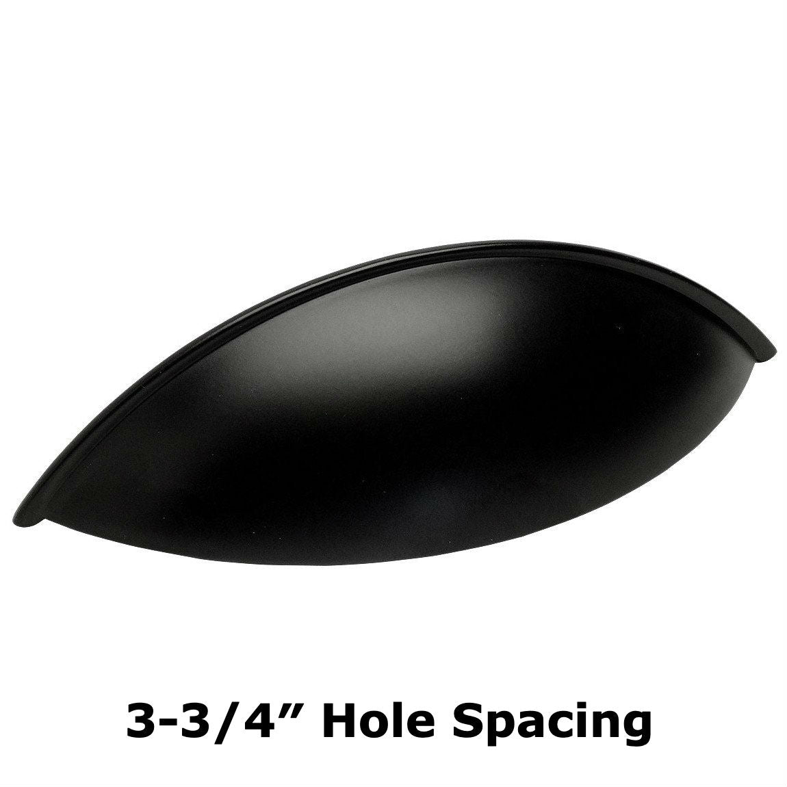 Cosmas 9236FB Flat Black Cabinet Cup Pull