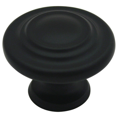 Cosmas 9971FB Flat Black 3 Ring Cabinet Knob